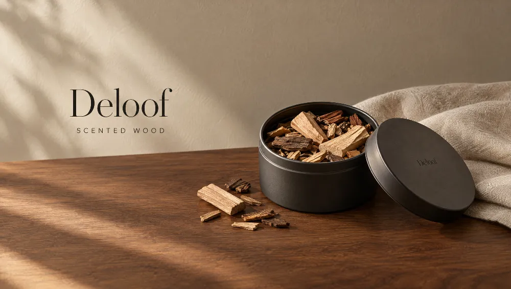 Deloof scented wood tin